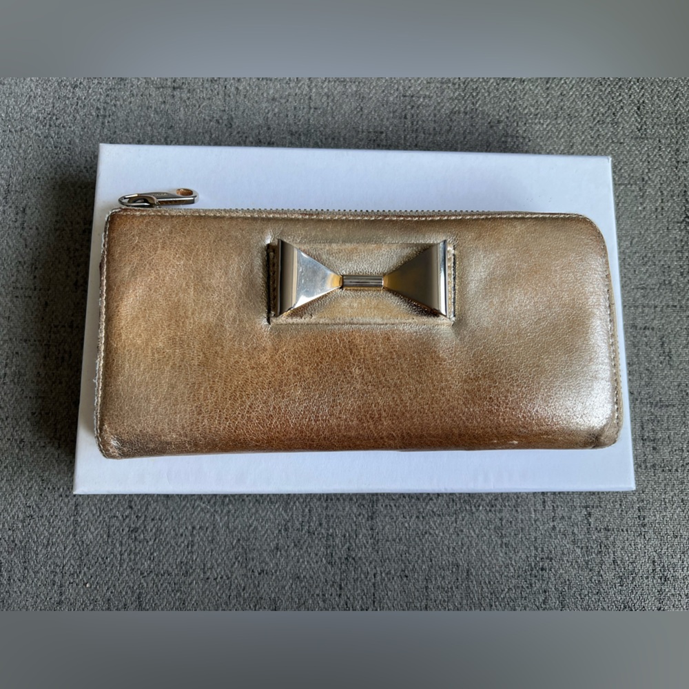 Chloe bronze zipper wallet